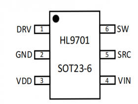 HL9701二次侧同步整流器  反激变换器控制器