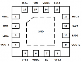 TD1742A 40Vin 2 Outputs COT Buck Controller