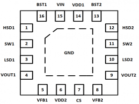 TD1742A  40Vin 2 Outputs COT Buck Controller